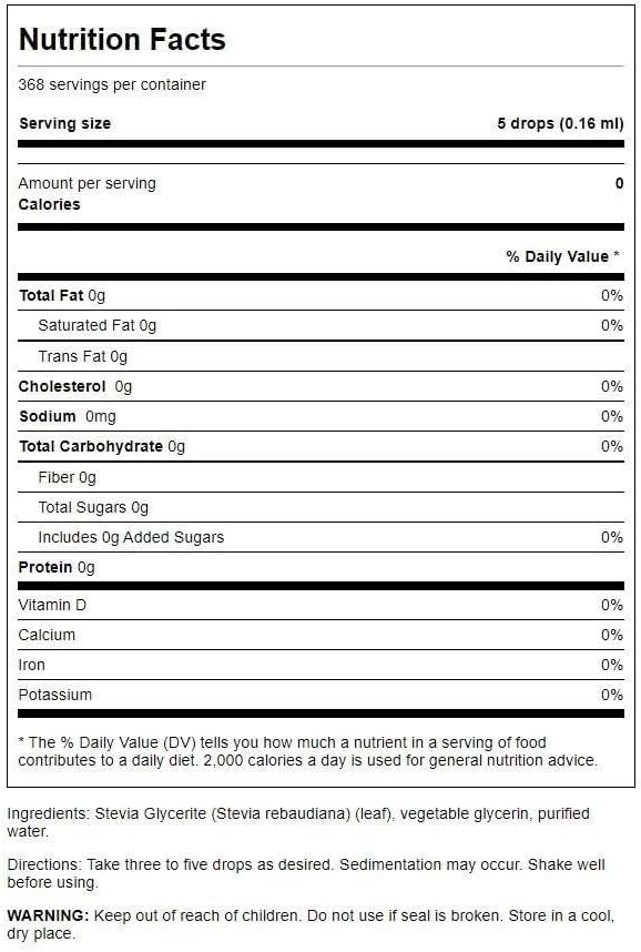 Miniatura 2 de Swanson Stevia líquida (sin alcohol) 2 onzas líquidas (2.0 fl oz)