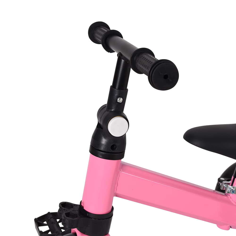 Tricycle Enfant avec pousseur - Extérieur - Roues silencieuses Tricycle Bébé Évolutif Poussette Vélo, Tricycle Enfant(Rouge/Blanc/Rose/Jaune/Bleu)