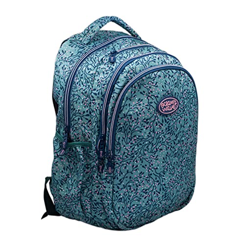 Ocean's Wave Mochila Escolar Secundary Coral - 46 x 36 x 27 cm - Con Espalda, Tirantes y Asa Reforzados - Capacidad de 33 Litros Distribuidos en 3 Bolsillos Mochilas Escolares Juveniles