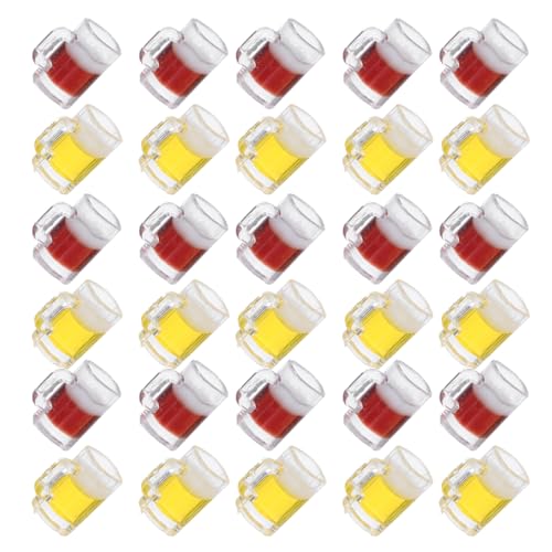 iplusmile 30pièces Mini-Verres à Cocktail Et Chope à Bière Factice pour Maison De Poupée Accessoires Miniatures Réalistes Lot de Petits Verres Et Gobelet à Bière