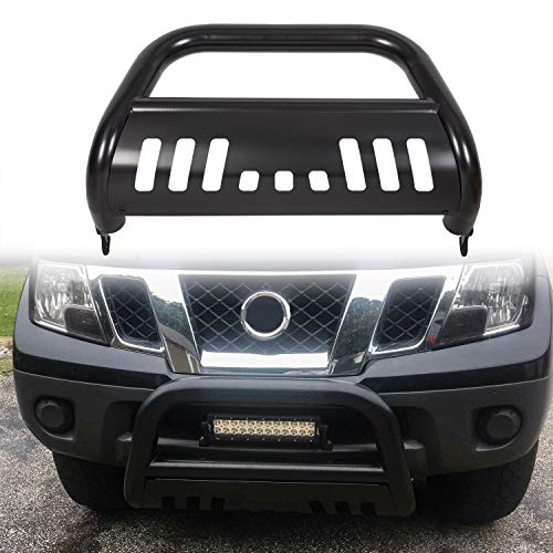 ECOTRIC 3" Bull Bar for 2005-2019 Frontier/ 2005-2007 Pathfinder/ 2005-2015 Xterra | Push Bumper Grille Brush Guard (Black)