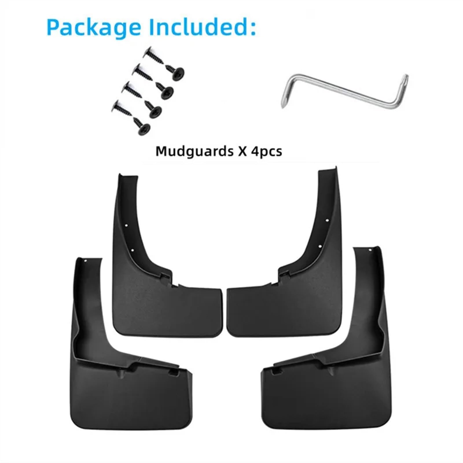 Faldillas para Coche Compatible con Ford para Ranger 2019 2020 2021 2022 2023 para Guardabarros Delantero Y Trasero Protector De Guardabarros para Coche