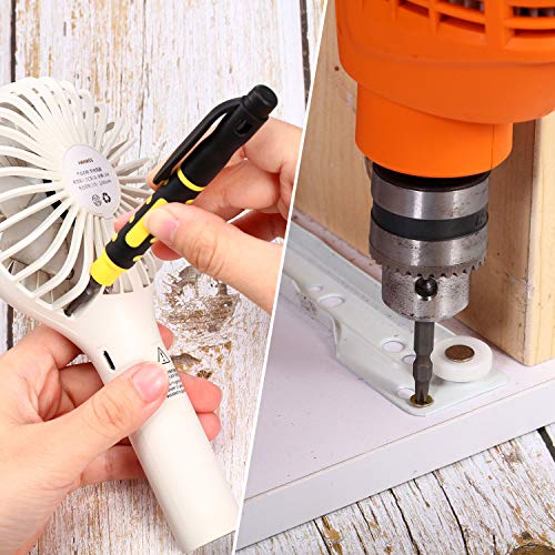 Mudder 4 Pieces Pocket Screwdriver 4 in 1 Multipurpose Portable Crossing Flathead Pen Screwdriver for Repairing2