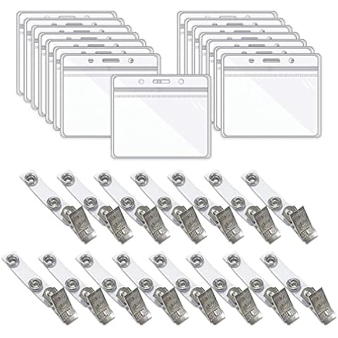 15pcs Waterproof Card Holder with Clip Cover