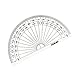 Zealor 24 Pack Plastic Protractors Clear Math Protractor 180 Degrees (4 Inch)