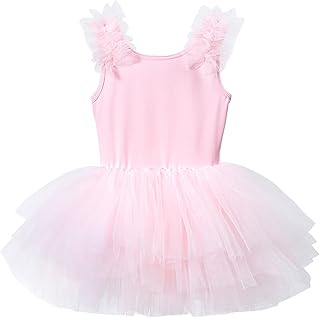 Sosteniendo a través de regalos niña vestido de ballet tutú actuación traje sin tirantes camiseta color sólido traje de baile para niños pequeños primavera verano leggings con niñas