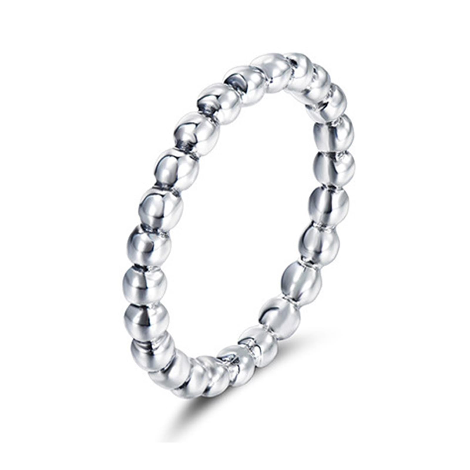 Anillos de compromiso de oro blanco de 9 K/14 K, 2,7 mm, perlas para mujer