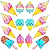 Ice Cream Balloons, 14 PCS Candy Ice Cream Theme Mylar Foil Balloons for Baby Shower, Kids Sweet Summer Cone Birthday Party Decorations