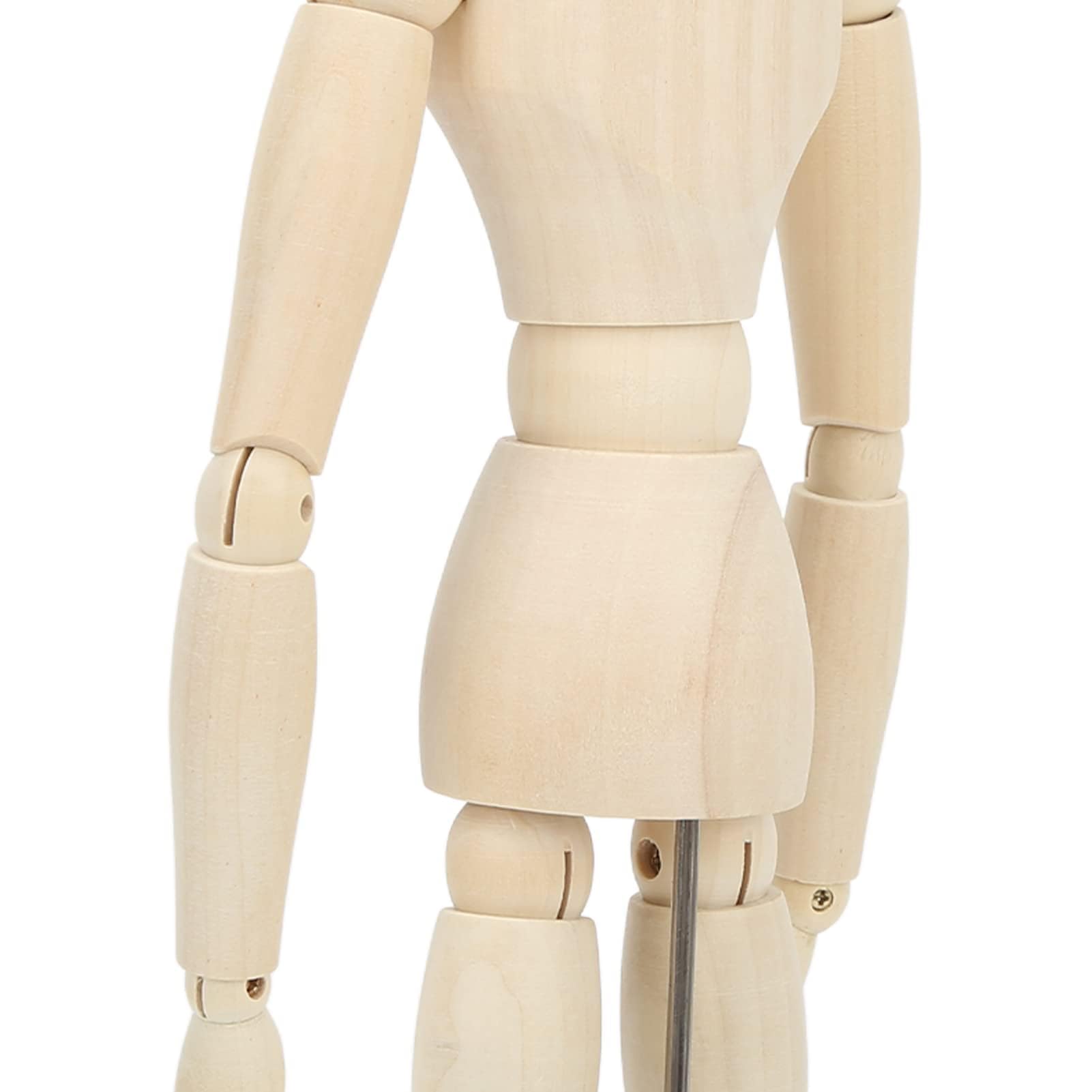 Manichino in legno flessibile per artisti, 40,6 cm, con testa di blocco, artista, figura umana, snodato, per casa, ufficio, scrivania, decorazione