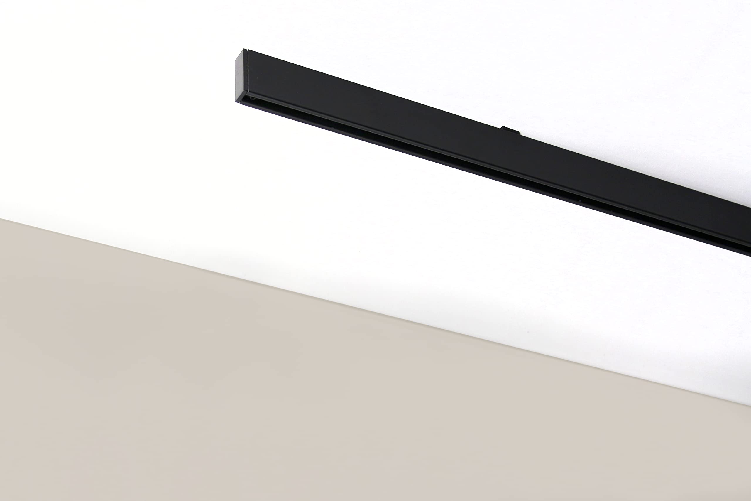 Deco-Raum Asta per tende su misura con binario interno angolare, per montaggio a soffitto, porta tende, tenda a pannello, binario interno per tende nere, 140 cm