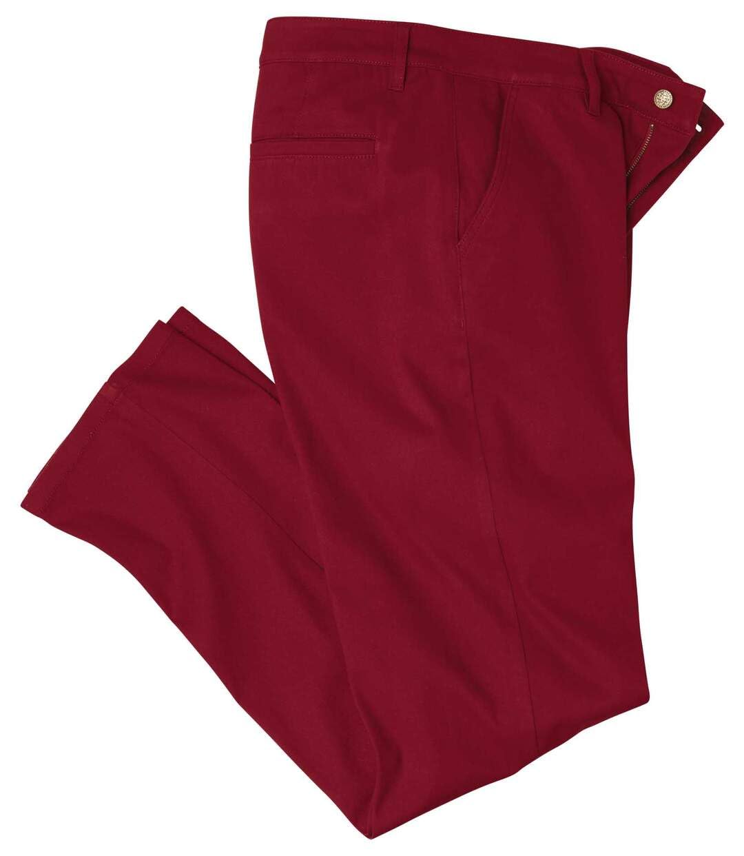 ATLAS FOR MEN - Bordeaux Chino Trousers - W44