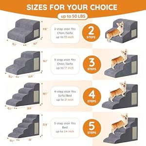 Dog-Steps-for-Bed-Dog-Stairs-for-Small-Dogs-4-Step-Dog-Ramp-for-Bed-Couch-Sofa-and-Chairs-Non-Slip-Bottom-Design-Cat-Scratching-High-Density-Foam-Portable-Pet-Step-Indoor-Grey - Cucciolini Doodles   Dog-Steps-for-Bed-Dog-Stairs-for-Small-Dogs-4-Step-Dog-Ramp-for-Bed-Couch-Sofa-and-Chairs-Non-Slip-Bottom-Design-Cat-Scratching-High-Density-Foam-Portable-Pet-Step-Indoor-Grey