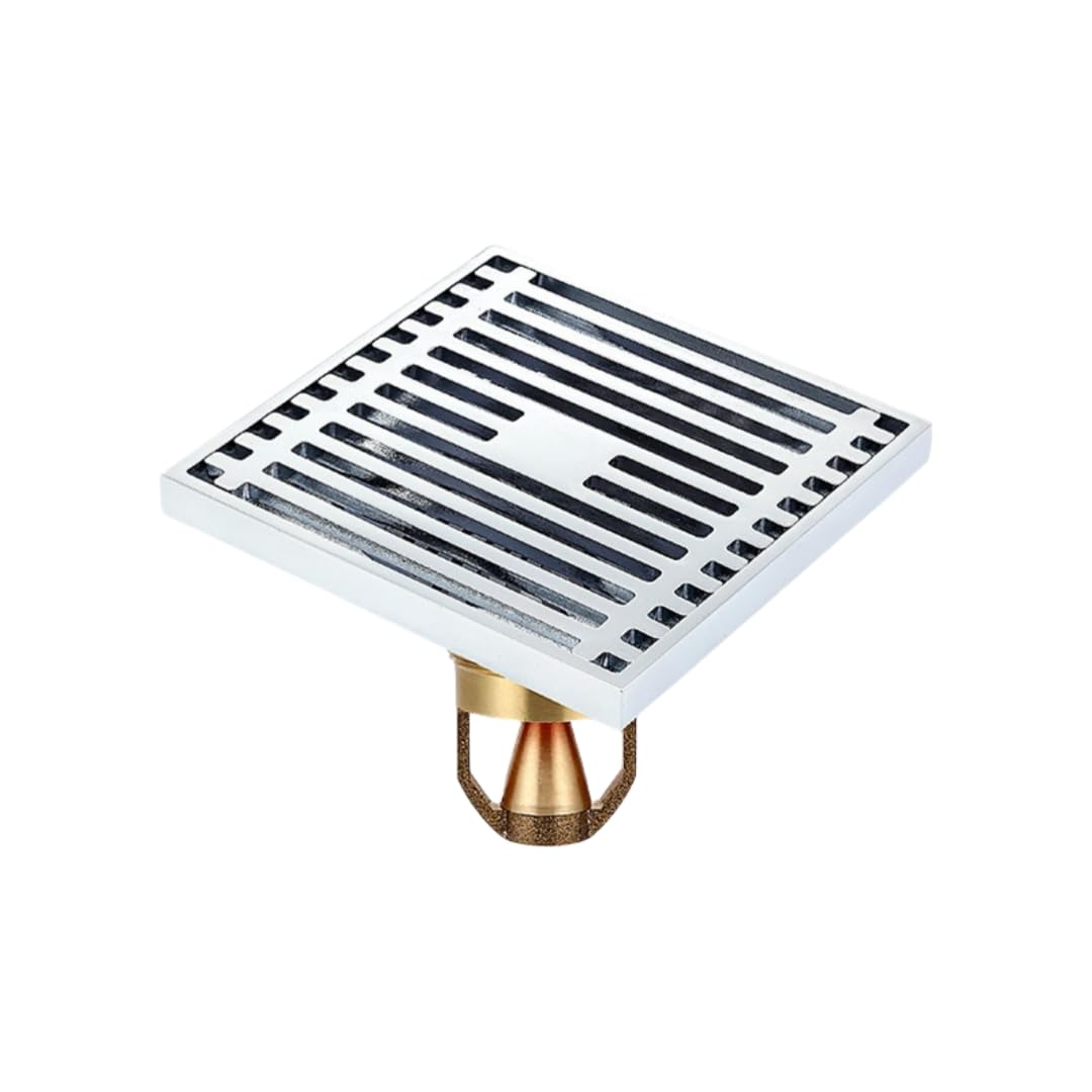 KJdxfhFH Bathroom floor drains, Invisible Floor Drain Pure Copper Washing Machine Deodorizing(Chrome Plating Single Use,Magnetic levitation)