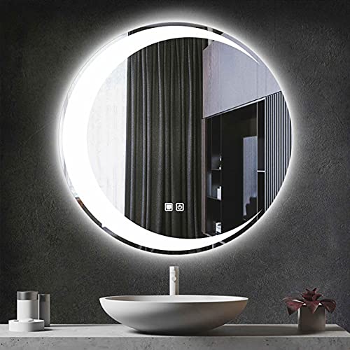 Miroir de maquillage mural LED tactile 70 cm avec désembueur