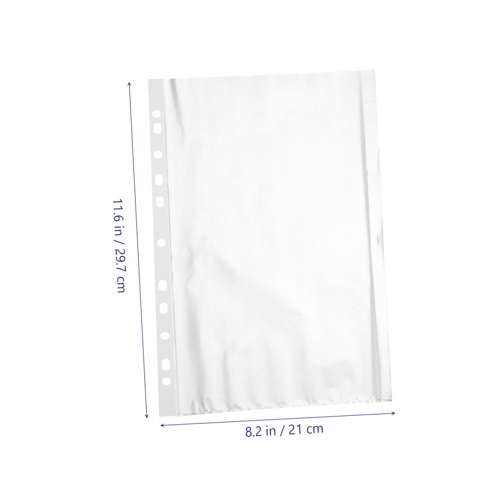DOITOOL 200 Pochettes Perforées A4 en Pp, Pochette à Fermeture Éclair pour Classeur, Résistantes à L’eau, pour Protéger Documents et Cartes au Bureau