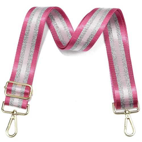 Image of LVYOUME Purse Strap Silver Hardware Wide Bag Straps Replacement Crossbody Adjustable Shoulder Strap for Purses