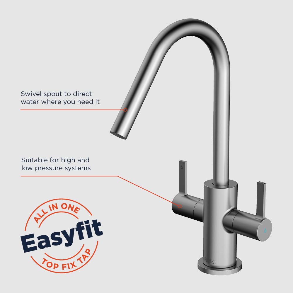 CNX MEER Faucets Mezcladora De Cocina Monomando Negro Mate, Grifo De Cocina, Llave Para Fregadero De Acero Inoxidable