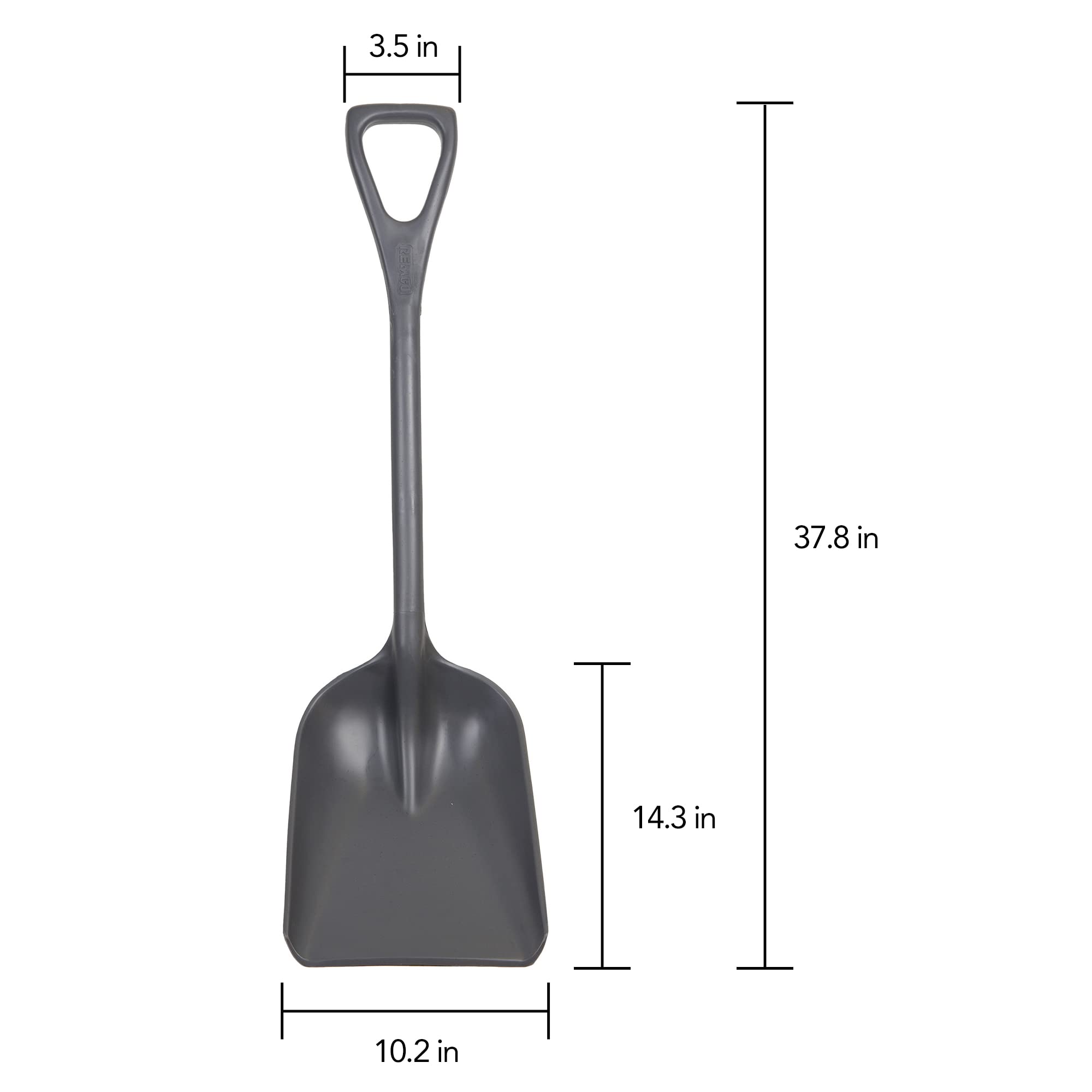 Remco polipropileno Industrial higiénico pala, 24", gris, 1