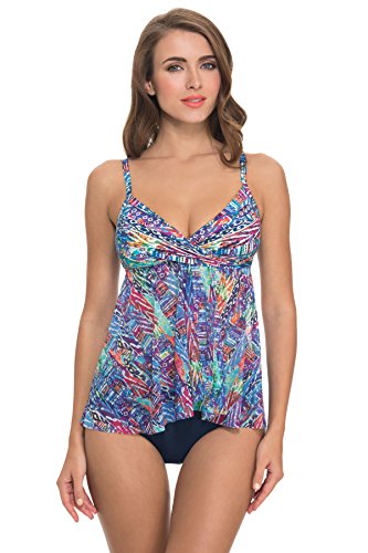 Profile by Gottex Women's Standard Global Beat Flyaway Tankini