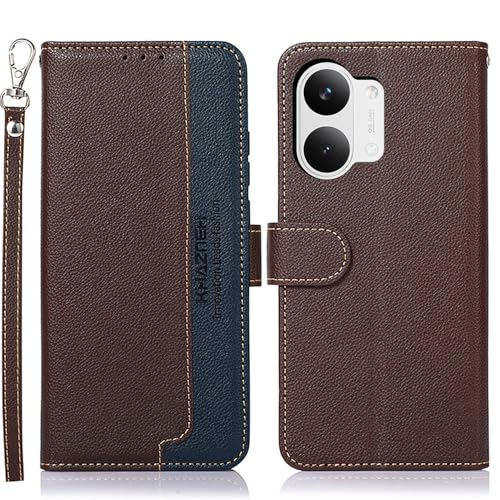 WANWO for Xiaomi POCO X8 Pro Max/Redmi Turbo 5 Max �P�[�X �蒠�^ �|�Rx8�v���}�b�N�X �X�}�z�P�[�X �V���I�~ �|�Rx8promax �p �J�o�[ ���z�^ �X�g���b�v�t�� [RFID�u���b�L���O] ����PU