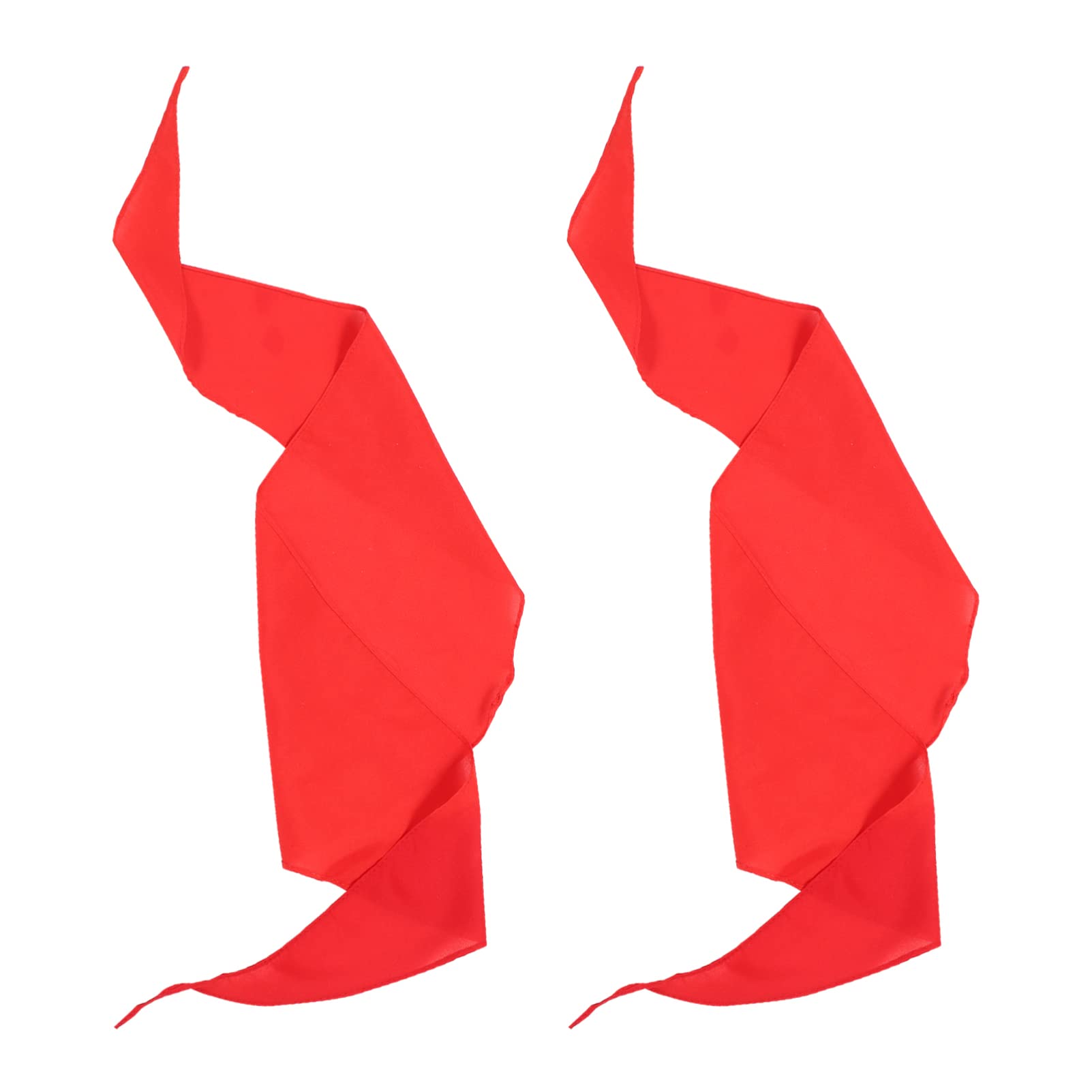 Beavorty 2pcs Triangle Scarf for Dance Performance Lightweight Neck Scarves Classic Red Color Accessory for Dressing Up and Costumes