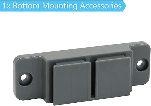 Miniatura 4 de KISKIZ Kit de piezas de repuesto para puerta de bebé retráctil extra ancha (gris) Juego completo de accesorios de montaje en pared con soportes,