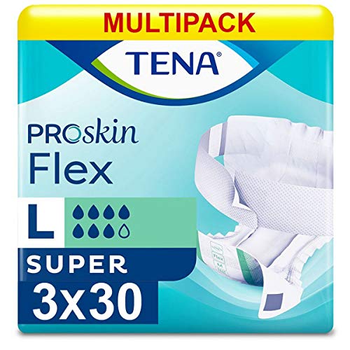 Multipack 3X TENA Flex Super Large (2500ml) 30 Pack Incontinence Protection