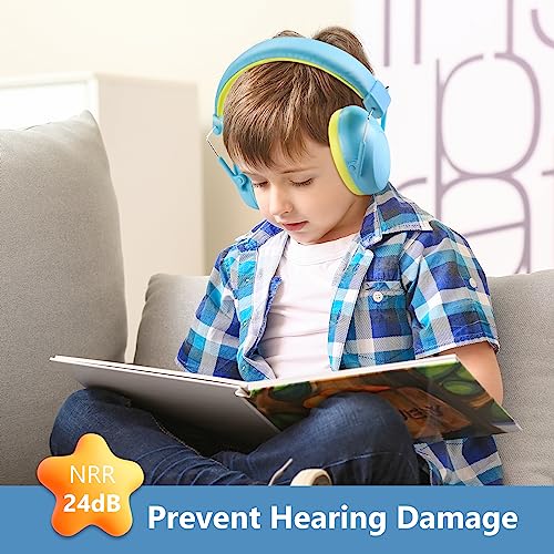 Image of ProCase Kids Noise Cancelling Headphones Ear Hearing Protection, Blue