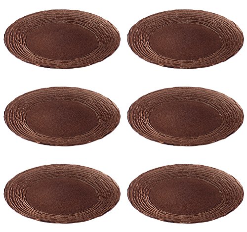 Set de 6 Platos base Marrakesh de vidrio 32 cm bronce miniatura 1
