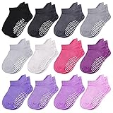 【Komfort und Sicherheit】Babysocken nimmt ein elastisches Design an, Durch Anlegen des Knöchels an der Ferse kann Ihr Kind die Rutschfeste Socken leichter an- und ausziehen. Die elastischen Rippenbündchen verhindern, dass Socken in die Knöchel sinken, und verhindern Verletzungen durch Fersenschuhe