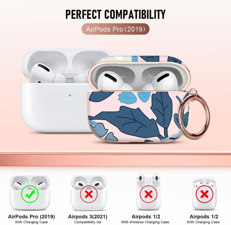 Miniatura 7 de Maxjoy Funda para AirPods Pro, diseño único, funda protectora dura a prueba de golpes para Airpod Pro con llavero compatible con Apple AirPods Pro