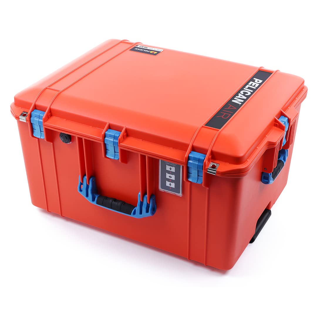 Orange & Blue Pelican 1637 Air case, Comes Empty and with Wheels.
