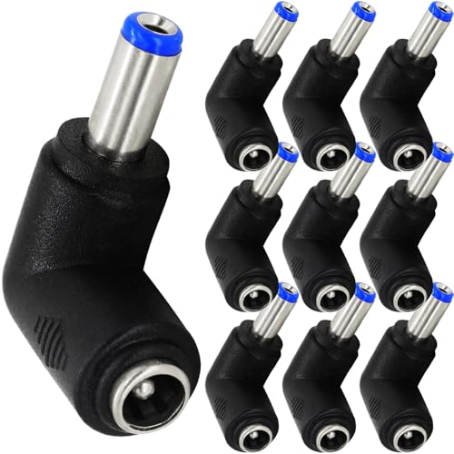 Adaptador de corriente DC 5.5x2.1mm ángulo 90° 10 unid miniatura 1