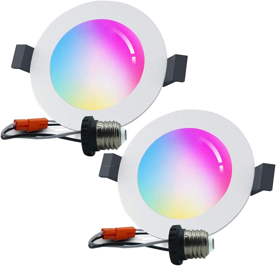 Flash Deals - 50% OFF Smart Recessed Lighting 6 inch, 10 Pack 15W Music Sync led can Lights, Voice Control by Alexa and Google Assistant, Dimmable 2700K - 6500K RGBCW 16 Million Color Changing Smart Downlight (2 Packs) 🔥 Smart Recessed Lighting 6 inch, 10 Pack 15W Music Sync led can Lights, Voice Control by Alexa and Google Assistant, Dimmable 2700K - 6500K RGBCW 16 Million Color Changing Smart Downlight (2 Packs)