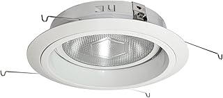 Nora Lighting NTM-57W-M1 6 in. PAR38 Specular Reflector with Rivet & Gimbal Ring, White