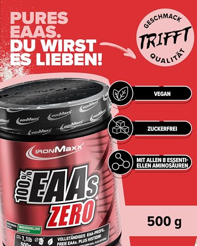 100% EAAs Zero Watermelon 500g - EAAs Pulver hochdosiert, Vegan und zuckerfrei, 8 essentielle Aminosäuren zur Ergänzung deiner Sporternährung 3