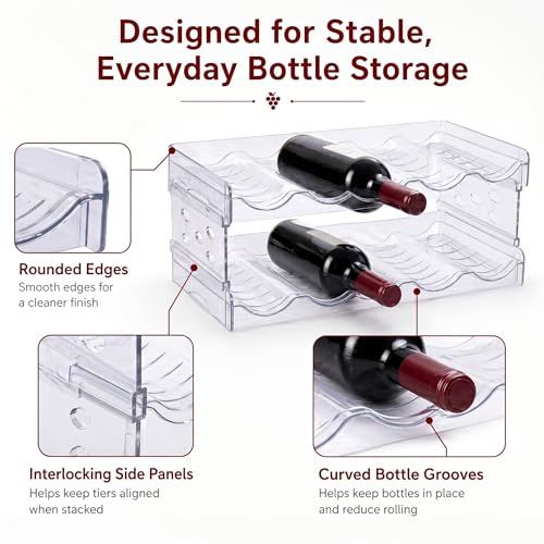 Stackable-Acrylic-Wine-Rack-2-Tier-Clear-Wine-Bottle-Holder-for-Fridge-and-Countertop-Holds-8-Bottles-Space-Saving-Storage-for-Cabinet-Pantry-and-Bar