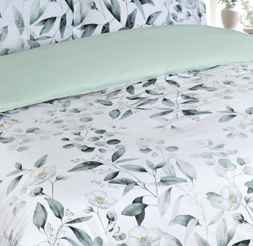 Majestic Giftware Madison Linen 4 Pcs Full Size Duvet Bedding Set (BL505-F-4pcs) Bamboo Bliss 300 TC Cotton Sateen Durable & Washable | 1 Fitted Sheet, 1 Duvet, 2 Pillowcases - Ritz Collection