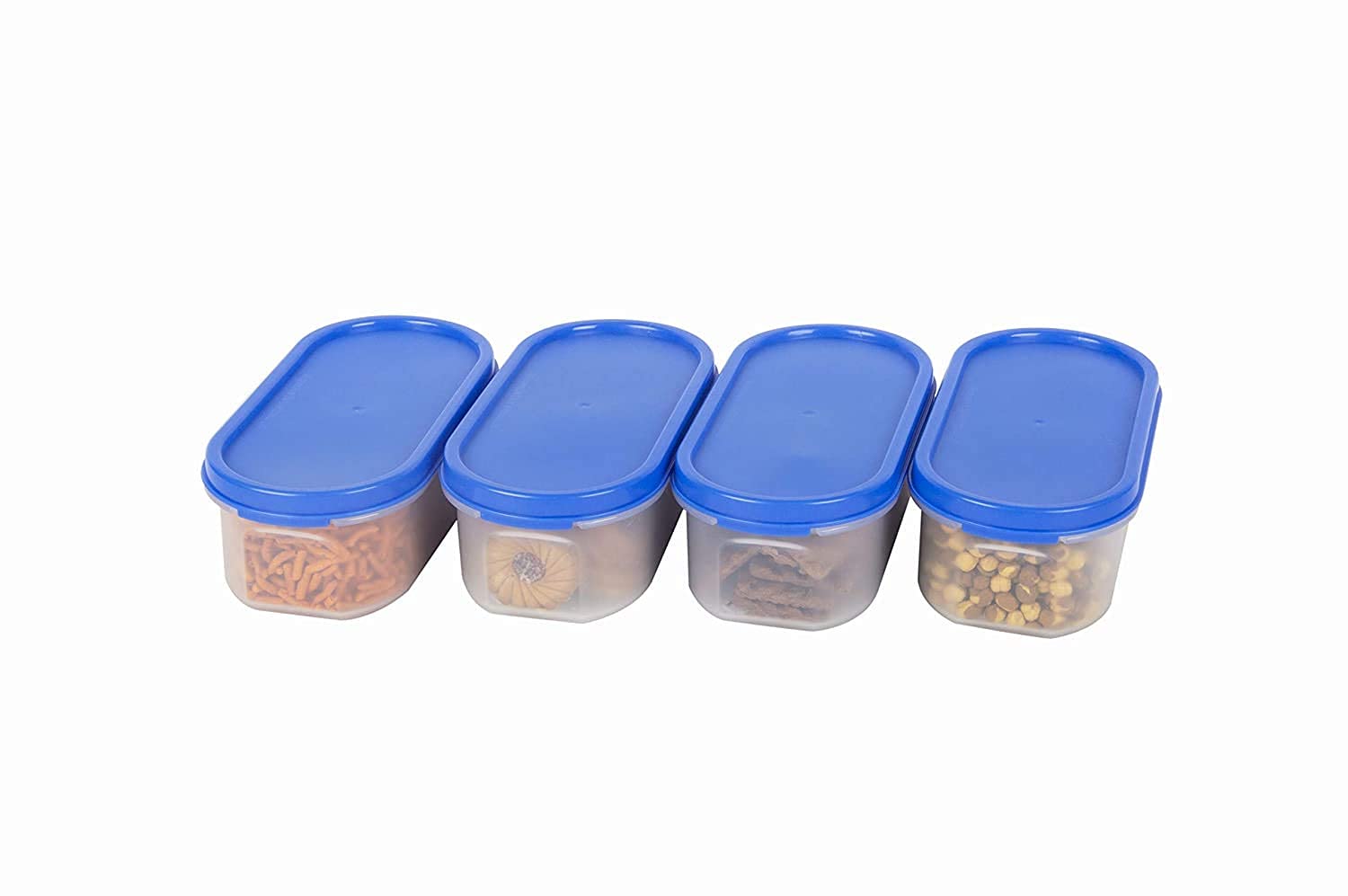 SIMPARTE Modular Containers Oval Set with Plain Lid for Kitchen Storage