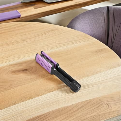 Cepillo alisador de cabello y peine doble lado morado miniatura 6