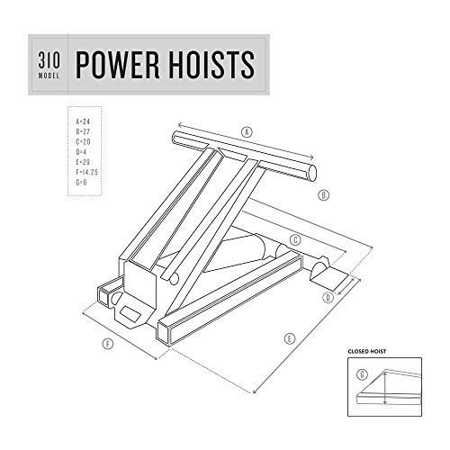 3 Ton (6,000 Lb) Dump Trailer Hydraulic Scissor Hoist Standard Kit - Power Hoist 310 #TOP3