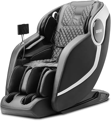 KAHUNA MASSAGE CHAIR - [EM Elite Massage Chair Series EM-Arete - Fully-Assembled 3D Full-Body Zero Gravity with Tablet Remote and auto footrest with Passive Stretching Black by Kahuna Chair