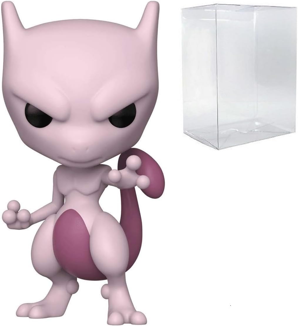 POP Games: Pokémon - Mewtwo Funko Vinyl Figure (Bundled with Compatible Box Protector Case), Multicolor, 3.75 inches