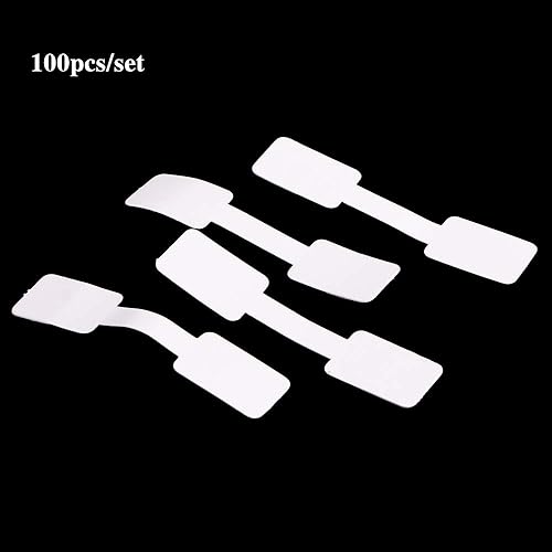 100 unids etiqueta engomada de la joyería en blanco etiquetas de precio etiquetas blancas redondas etiquetas de joyería etiquetas de papel para