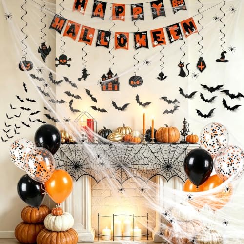 99Pcs Halloween Decorations Indoor Set, Fireplace Scarf for Party Decor - image 1