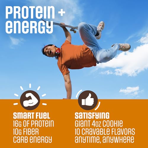 Image of Lenny & Larry's Protein Cookie, Peanut Butter Chocolate Chip - High Protein Snacks with 16g Plant Protein, 10g Fiber, Soft-Baked, Vegan, Non-GMO | 4oz, Pack of 12