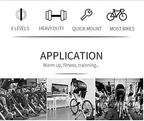 Rodillo magnético para bicicleta, entrenador de ejercicio de ciclismo de 6 velocidades con resistencia ajustable para entrenamiento en bicicleta de carretera en casa