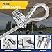 Lyrlidr 24 Pcs 1/8 inch Stainless Steel Wire Rope Cable Clamp Clips,Wire Rope Clamp,Cable Clamp(M3,24)
