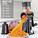 Zulay Kitchen Rotary Cheese Grater 5 Blade Cheese Shredder - Manual Hand Crank Cheese Grater With Reinforced Suction & 5 Interchangeable Drums - Easy to Use, Vegetable Chopper Round Mandoline Slicer