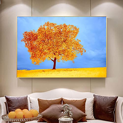 Peinture paysage moderne sur toile 60x80 cm sans cadre pour salon